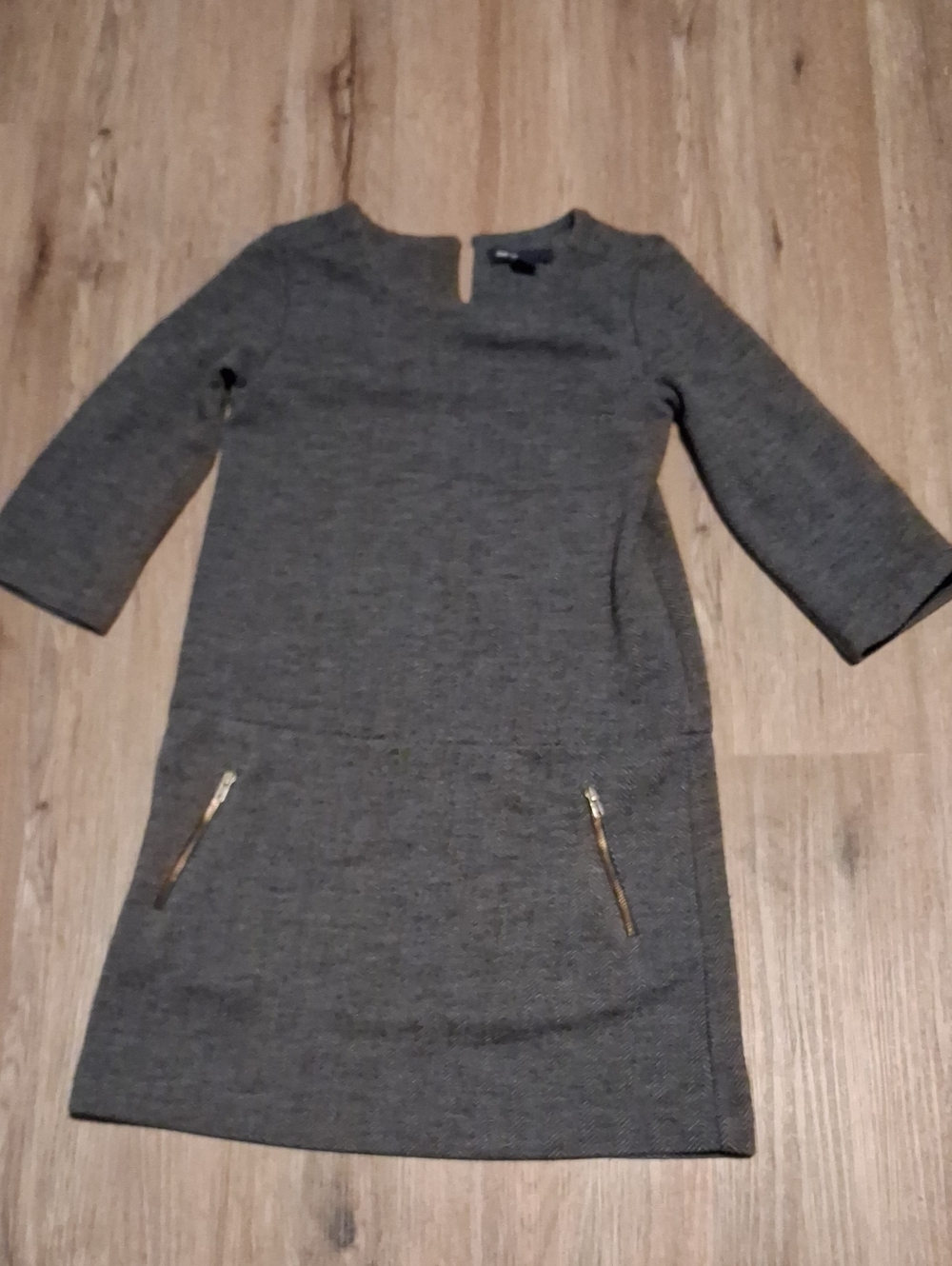 GAP Kids Herringbone Gray Shift Dress